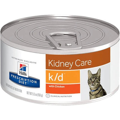 HILL'S - FELINE K/D KIDNEY CARE WITH "CHICKEN" CANNED 5.5OZ / 貓糧腎臟保健配方罐頭(雞肉味)5.5安士