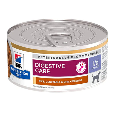HILL'S - CANINE I/D (LOW FAT) DIGESTIVE CARE WITH "CHICKEN & VEGETABLE STEW" CANNED 5.5OZ / 犬用低脂消化系統護理配方罐頭(雞肉及蔬菜燉肉) 5.5安士