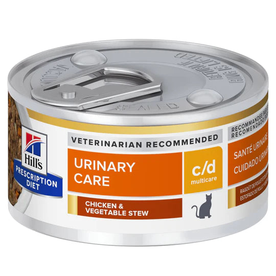 HILL'S - FELINE C/D MULTI URINARY CARE WITH "CHICKEN & VEGETABLE STEW" CANNED 2.9OZ / 貓用泌尿道配方罐頭(燉雞肉和蔬菜) 2.9安士