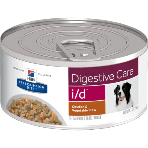 HILL'S - CANINE I/D DIGESTIVE CARE WITH "CHICKEN & VEGETABLE STEW" CANNED 5.5OZ / 犬用腸胃保健配方罐頭(雞肉燉蔬菜味)5.5安士