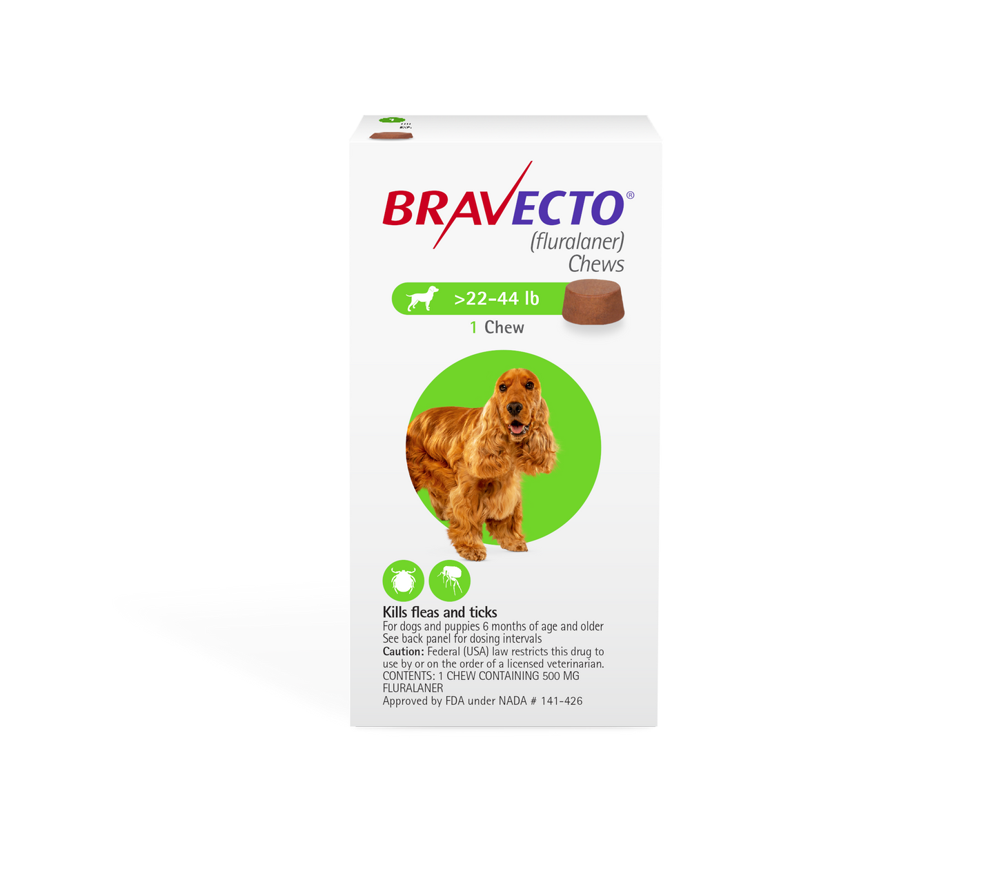 Bravecto Chews For Dogs 10-20kg (Green)