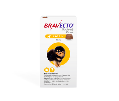 Bravecto Chews For Dogs 2-4.5kg (Yellow)