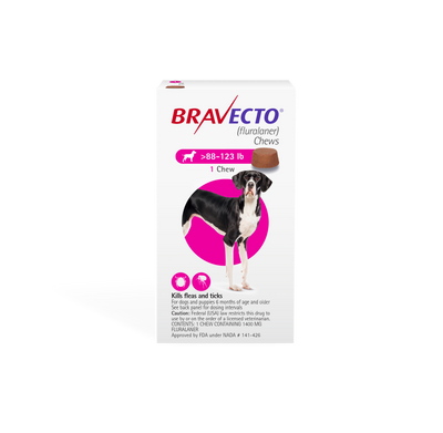 Bravecto Chews For Dogs 40-56kg (Pink)