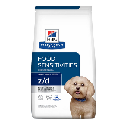 HILL'S - CANINE Z/D SKIN/FOOD SENSITIVITIES SMALL BITES 1.5KG / 犬用 皮膚及食物敏感低過敏原配方小顆粒