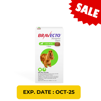 Bravecto Chews For Dogs 10-20kg (Green)