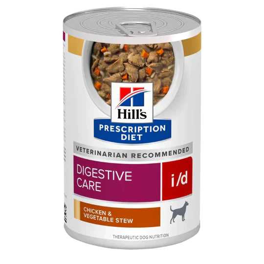 HILL'S - CANINE I/D DIGESTIVE CARE WITH "CHICKEN & VEGETABLE STEW" CANNED 12.5OZ / 犬用腸胃保健配方罐頭（雞肉燉蔬菜味） 12.5安士