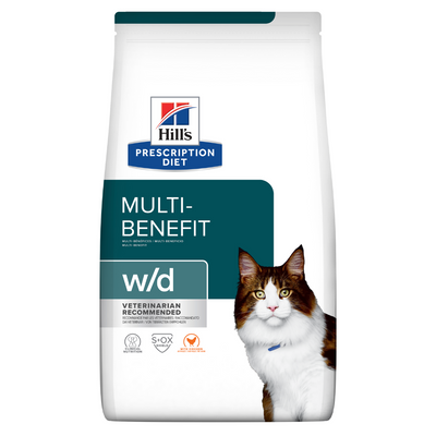 HILL'S - FELINE W/D MULTI-BENEFIT (DIGESTIVE/WEIGHT/GLUCOSE MANAGEMENT) / 貓用多重管理消化及體重及血糖管理獸醫配方  8.5磅