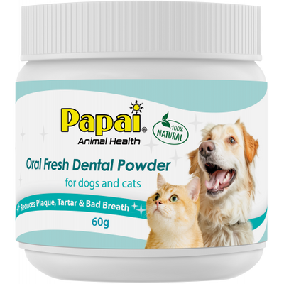 Papai 巴派 海藻深層潔牙粉 60g  Oral Fresh Dental Powder for Dogs & Cats 原味 [貓狗適用]