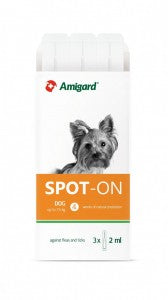 Amigard Spot-On for Dog 15kg以下犬用防跳蚤蜱蟲滴2ml x 3枝