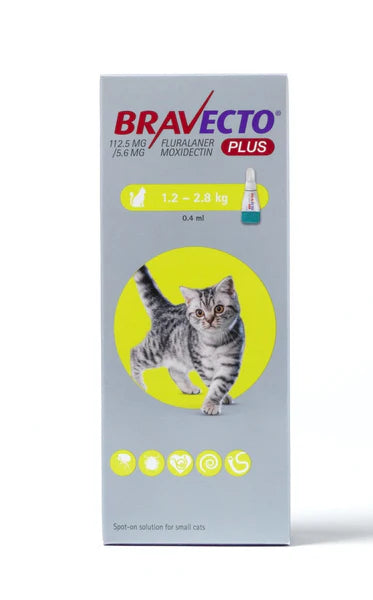 Bravecto Spot-On Solution For Cats 2.6-6.25kg (Blue)