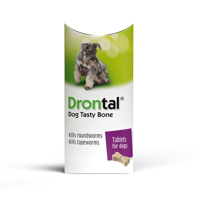 Drontal Tasty Bone Wormer for 10kg Dogs (Per Tablet) 10公斤犬用杜蟲藥 (單片)