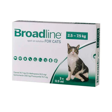 Broadline Spot-On Solution for Cats 貓用跳蚤寄生蟲滴劑 3枝裝  (2.5 - 7.5kg)