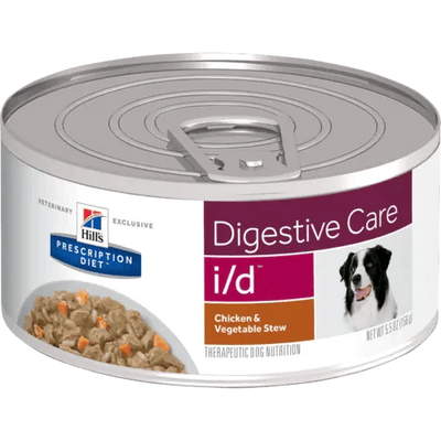 HILL'S - CANINE I/D DIGESTIVE CARE WITH "CHICKEN & VEGETABLE STEW" CANNED 5.5OZ / 犬用腸胃保健配方罐頭（雞肉燉蔬菜味）5.5安士